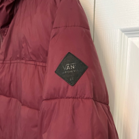 Vans Burgundy Hooded Puffer Jacket - Picture 6 of 9